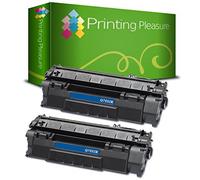 Printing Pleasure 2 Compatibles Q7553X 53X Cartuchos de tóner para HP Laserjet P2015 P2015D P2015DN P2015N P2015X P2010 P2012 P2013 P2014 P2014DN M2727 M2727NF M2727NFS MFP - Negro, Alta Capacidad