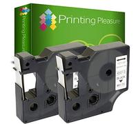 Printing Pleasure 2 x 45013 S0720530 Negro sobre Blanco Cinta Compatible con Dymo LabelManager 160 210D 220P 260P 280 360D 420P 450D 500TS PnP & LabelPoint & LabelWriter 450 Duo | 12mm x 7m