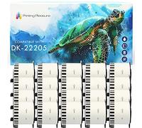 Printing Pleasure 20 Reemplazo Brother DK-22205 Rollo Papel Continuo Blanco 62mm x 30.48m Compatible con Brother QL-700 QL-710 QL-500 QL-550 QL-800