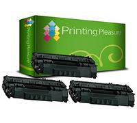 Printing Pleasure 2X Tóner Compatible con HP LaserJet 1160 1320 3390 3392 P2015 P2014 P2013 P2012 P2010 M2727 Canon LBP-3300 LBP-3310 LBP-3360 LBP-3370 | Q5949A 49A Q7553A 53A CRG 715 CRG 708