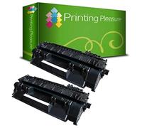 Printing Pleasure 2X Tóner Compatible con HP Laserjet P2030 P2035 P2035N P2055D P2055DN P2055 P2055X P2056 P2057 | CE505A 05A