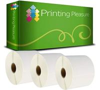 Printing Pleasure 3x Compatible Zebra 76mm x 51mm Etiquetas de impresoras (1000 Etiquetas por Rollo) para Zebra, Toshiba, Citizen, Eltron, Orion, UPS