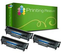 Printing Pleasure 3X Tóner Compatible con HP Laserjet 1010 1012 1015 1018 1020 1022 1022n 1022nw 3010 3015 3020 3030 3050 3052 3055 M1005 M1319F Canon i-SENSYS LBP2900 LBP2900i LBP3000 MF4120 MF4140