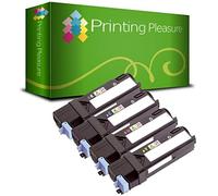 Printing Pleasure 4 x Tóner Compatible con DELL 2150 2150CN 2150CDN 2155 2155CN 2155CDN | 593-11040 593-11041 593-11033 593-11037