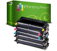 Printing Pleasure 5 x Tóner Compatible con DELL 3110 3110cn 3115 3115cn | 593-10170 593-10171 593-10172 593-10173