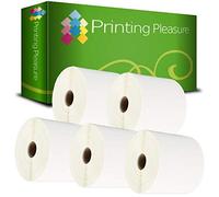 Printing Pleasure 5x Compatible Zebra 100mm x 150mm Etiquetas de impresoras (500 Etiquetas por Rollo) para Zebra, Toshiba, Citizen, Eltron, Orion, UPS