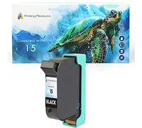 Printing Pleasure Compatible HP 15 Cartucho de Tinta para HP Copier 310 Deskjet 3810 3820 815c 920c 940c 948c Officejet 5105 5110 V30 V40 V40xi V45 PSC 700 720 750 760 900 950 - Negro, Alta Capacidad