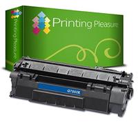 Printing Pleasure Compatible Q7553X 53X Cartucho de tóner para HP Laserjet P2015 P2015D P2015DN P2015N P2015X P2010 P2012 P2013 P2014 P2014DN P2014X M2727 M2727NF M2727NFS MFP - Negro, Alta Capacidad