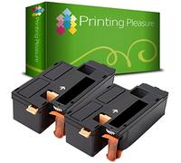 Printing Pleasure Pack 2 Unidades 593-11016 Negro Tóner Compatible con DELL 1250, 1250c, 1350, 1350cn, 1350cnw, 1355, 1355cn, 1355cnw, C1760, C1760nw, C1765, C1765nf, C1765nfw, C17XX