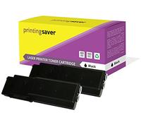 Printing Saver 2X Negro Tóners compatibles para DELL C2660, C2660dn, C2660dnf, C2660n, C2665, C2665dn, C2665dnf impresoras