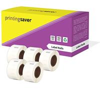 Printing Saver 5 x 99017 - Lote de 50 x 12 mm para impresoras Dymo LabelWriter 310 320 330 4XL 400 450 Turbo/Twin Turbo/Duo & Seiko SLP