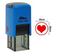 Printtoo HEART Forma Redonda Mismo Que Entinta Del Sello De Goma Shiny Mini Ronda 20Mm Stamper Sello Maestros
