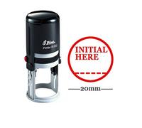 Printtoo INITIAL De La Ronda Auto Oficina Sello De Carga Estacionaria Sello Personalizado Personalizado Shiny 20 Mm De Goma