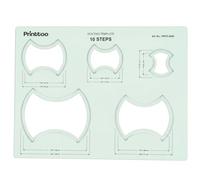 Printtoo Plantilla de 10 pasos para acolchado de diamantes, ideal para patchwork y apliques. Regla de costura acrílica transparente de 2 mm para diseño de bloques de patchwork, trazado de telas, corte