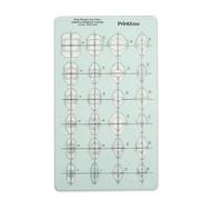 Printtoo Plantilla de 2 mm para anillos con piedras preciosas, vista superior. Plantilla acrílica para joyería con formas de cabezas de anillos, mapas de engaste de piedras, planificación de engastes