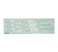 Printtoo Plantilla de alfabeto con regla, plantilla acrílica verde transparente de 2 mm con letras mayúsculas, minúsculas y símbolos, herramienta reutilizable para niños y aprendizaje temprano