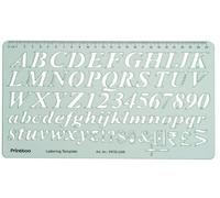 Printtoo Plantilla de letras del alfabeto con regla, 2 mm, acrílico verde transparente, plantilla de letras y números con mayúsculas, minúsculas, símbolos y escala para dibujo y carteles escolares