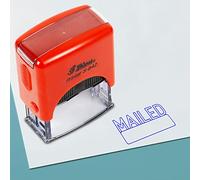 Printtoo Sello De Goma Autoentintable Enviado Por Correo Pre, Sello De Oficina Entintado, Papelería Comercial De Oficina En Casa, 38 X 14 Mm, Azul