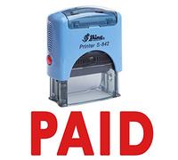 Printtoo Sello PAID Autoentintaje Goma Oficina Shiny Personalizado Sello Estacionario