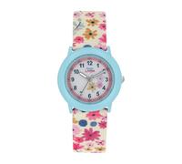 Prinzessin Lillifee 2037724 - Reloj de pulsera analógico de cuarzo para niña, con correa textil, resistente al agua, 3 bares, incluye caja de regalo, azul, onesize