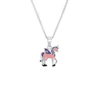 Prinzessin Lillifee collar con colgante de plata de ley 925 collar de los niños de las niñas, 35+3 cm, plata, unicornio, viene en caja de regalo de joyería, 2013154