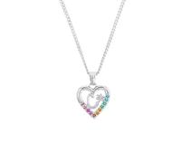 Prinzessin Lillifee collar con colgante de plata de ley 925 collar de niña, con sintetizador de circonitas, 35+3 cm, plata, C, viene en caja de regalo de joyería, 2027878