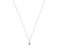 Prinzessin Lillifee Collar con colgante de plata de ley 925 para niña, con circonitas sintéticas, 35 + 3 cm, plata, enero, viene en caja de regalo 2038718, Plata esterlina, Circonia cúbica