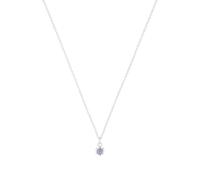 Prinzessin Lillifee Collar con colgante de plata de ley 925 para niña, con circonitas sintéticas, 35 + 3 cm, plata, enero, viene en caja de regalo 2038718, Plata esterlina, Circonia cúbica