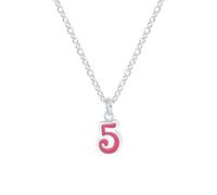 Prinzessin Lillifee Collar con colgante de plata de ley 925 para niñas y niños, 35 + 3 cm, plata, número, viene en caja de regalo, 2035978, Plata esterlina, sin gema