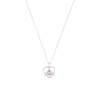 Prinzessin Lillifee Collar de plata de ley 925 para niña, joya para niños, joya parcial con gema, 35 + 3 cm, regalo para hija y nieta, viene en caja de regalo, 35+3 cm, Plata esterlina, Circonia