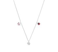 Prinzessin Lillifee Collar de plata de ley 925 para niña, joya para niños, joya parcial con gema, 35 + 3 cm, regalo para hija y nieta, viene en caja de regalo