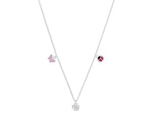 Prinzessin Lillifee Collar de plata de ley 925 para niña, joya para niños, joya parcial con gema, 35 + 3 cm, regalo para hija y nieta, viene en caja de regalo