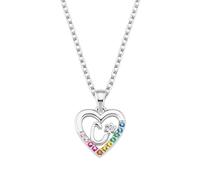 Prinzessin Lillifee collar con colgante de plata de ley 925 collar de niña, con sintetizador de circonitas, 35+3 cm, plata, C, viene en caja de regalo de joyería, 2027878