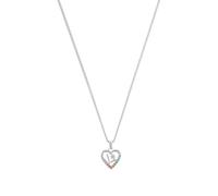 Prinzessin Lillifee Kette mit Anhänger 925 Sterling Silber Mädchen Kinder Halsschmuck, mit Zirkonia synth., 35+3 cm, multicolor, Buchstaben, Kommt en Schmuck Geschenk Box