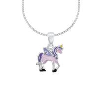 Prinzessin Lillifee collar con colgante de plata de ley 925 collar de los niños de las niñas, 35+3 cm, plata, unicornio, viene en caja de regalo de joyería, 2013154