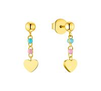 Prinzessin Lillifee pendientes de acero inoxidable para niñas, 1,9 cm, dorado, corazón, en caja de regalo, 2033364