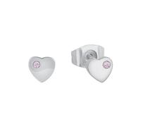 Prinzessin Lillifee pendientes de acero inoxidable para niñas, con circonita sintética, 0,5 cm, plata, corazón, en caja de regalo, 2034010