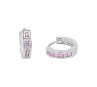 Prinzessin Lillifee pendientes de aro de plata de ley 925 joyería de los oídos de los niños de las niñas, con zirconia synth, 1,2 cm, plata, viene en caja de regalo de joyería, 2016524