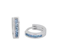 Prinzessin Lillifee pendientes de aro de plata de ley 925 para niñas, con circonita sintética, 1,2 cm, plateados, se entregan en caja de regalo, 2036438