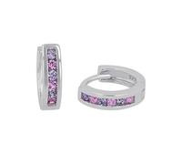 Prinzessin Lillifee pendientes de aro de plata de ley 925 para niñas, con circonita sintética, 1,2 cm, plateados, en caja de regalo, 2036439