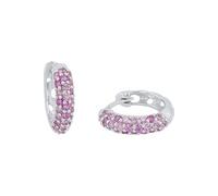 Prinzessin Lillifee pendientes de aro de plata de ley 925 para niñas, con circonita sintética, 1,2 cm, rosa, en caja de regalo, 2016523