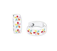 Prinzessin Lillifee Pendientes de aro en Plata de Ley 925 para niñas, con circonitas sintéticas, se entregan en caja regalo de joyería
