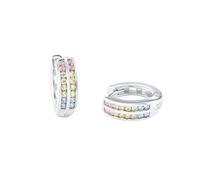 Prinzessin Lillifee Pendientes de aro en Plata de Ley 925 para niñas, con circonitas sintéticas, se entregan en caja regalo de joyería