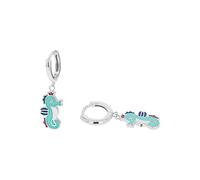 Prinzessin Lillifee Pendientes de aro para niña, plata de ley 925, con circonitas, 22 mm, plata, caballito de mar, joyas para niños, idea de regalo, viene en caja de regalo, 2101015