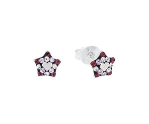 Prinzessin Lillifee Pendientes de botón en plata de ley 925 con circonitas sintéticas. Se entregan en caja de regalo de joyería