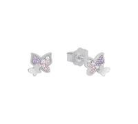 Prinzessin Lillifee Pendientes de botón para niña en Plata de Ley 925, con circonitas sintéticas, mariposa, se entregan en una caja de regalo de joyería