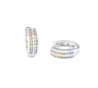 Prinzessin Lillifee Pendientes de aro Plata 925, circonita, 1,2 cm, multicolor
