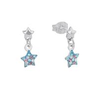Prinzessin Lillifee pendientes de plata de ley 925 joyería infantil para las orejas, con Preciosa, 1,4 cm, plata, estrella, viene en caja de regalo de joyería, 2013176