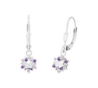 Prinzessin Lillifee Pendientes de plata de ley 925 para niña, con circonitas sintéticas, diseño de mariposa. Vienen en una caja de regalo