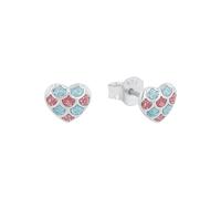 Prinzessin Lillifee pendientes de plata de ley 925 para niñas, 0,6 cm, multicolor, corazón, en caja de regalo, 2031157
